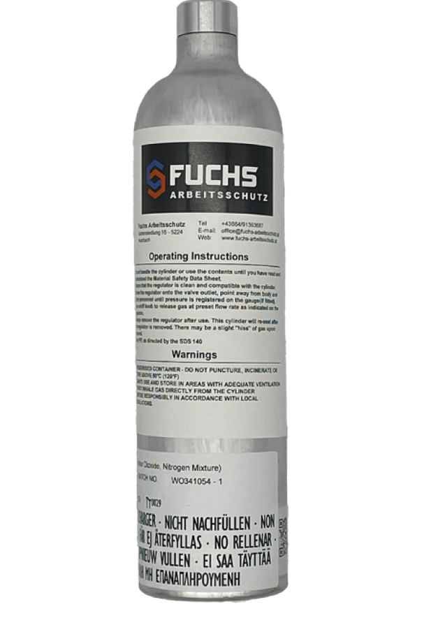 Prüfgas Dräger CO,H2S,O2,CH4,CO2